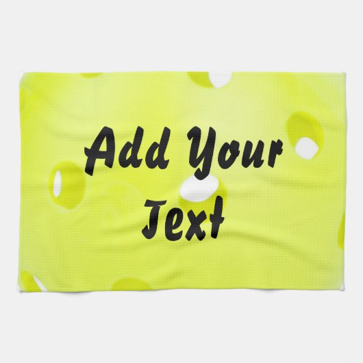 Pickleball Pickle Ball Yellow Personaliz Geschirrtuch (Horizontal)
