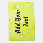 Pickleball Pickle Ball Yellow Personaliz Geschirrtuch (Vertikal)
