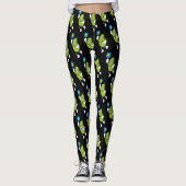 Pickleball Pickle Holding Paddle and Ball Leggings (Vorderseite)