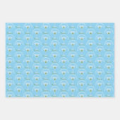 Pickleball Pickle Martini Funny Dink Blue Geschenkpapier Set (Vorderseite 3)