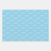 Pickleball Pickle Martini Funny Dink Blue Geschenkpapier Set (Vorderseite)