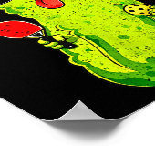 Pickleball-Pickle mit Sonnenbrille, Paddle & Poster (Ecke)