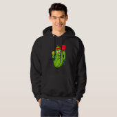 Pickleball Pickle Paddle Cucumber Player Vegan Hoodie (Vorne ganz)