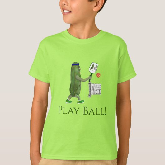 Pickleball Pickle Play Ball TShirt für Jungen (Vorderseite)
