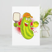 Pickleball Pickle Player Einladung (Stehend Vorderseite)