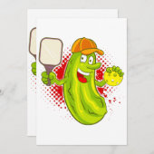 Pickleball Pickle Player Einladung (Vorne/Hinten)