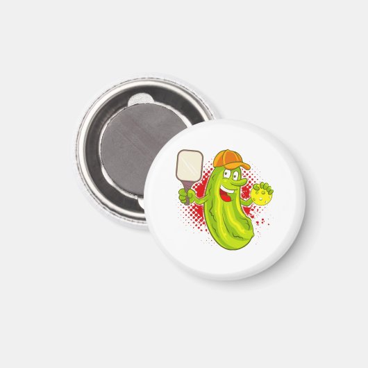 Pickleball Pickle Player Magnet (Vorderseite/Rückseite)