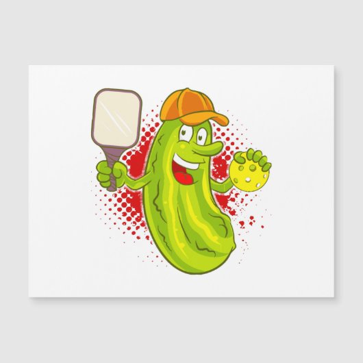 Pickleball Pickle Player Magnetkarte (Vorderseite)