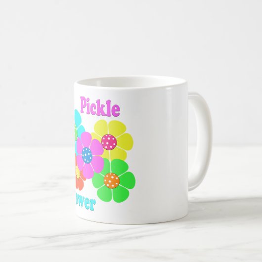Pickleball Pickle Power Kaffeetasse (VorderseiteRechts)