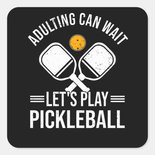 Pickleball Pickleball Player Hobby Eltern Quadratischer Aufkleber (Vorderseite)