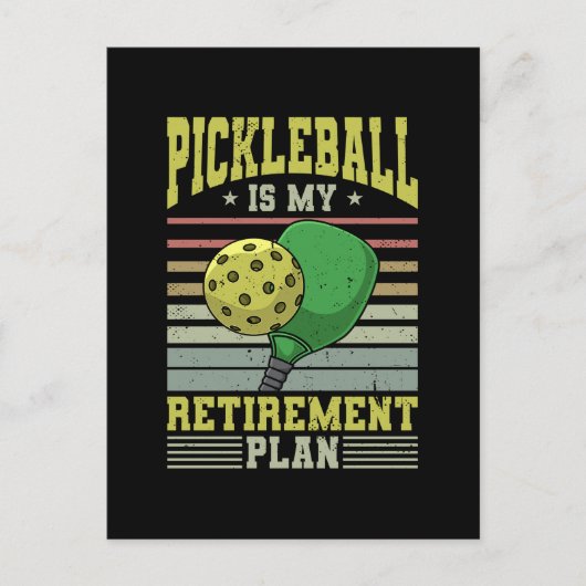 Pickleball - Pickleball Retirement Postkarte (Vorderseite)