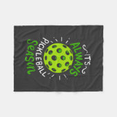 Pickleball - Pickleball-Saison Fleecedecke (Vorderseite (Horizontal))
