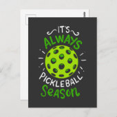Pickleball - Pickleball-Saison Postkarte (Vorne/Hinten)