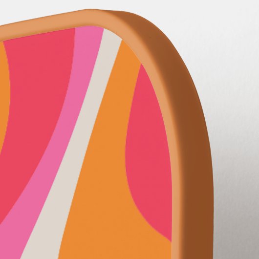 Pickleball Picklemania Retro Waves Text Initials Schläger (Linke Seite)