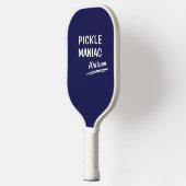 Pickleball PickleManiac Name Modern lustig Blau Schläger (Links)