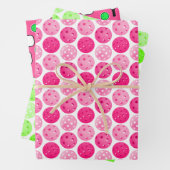Pickleball Pink Green Pickleball Party Geschenkpapier Set (Beispiel)