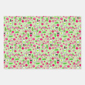 Pickleball Pink Grün Dinks & Drinks Feier Geschenkpapier Set (Vorderseite 3)