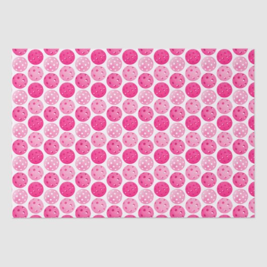 Pickleball Pink & White Pickleball Party Seidenpapier (Vorderseite)