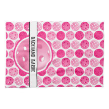 Pickleball Pink & White Pickleballs Personalisiert