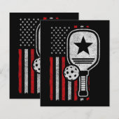 Pickleball Player - American Flag Pickleball - Bil (Vorne/Hinten)