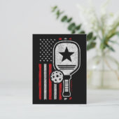 Pickleball Player - American Flag Pickleball - Bil Begleitkarte (Stehend Vorderseite)