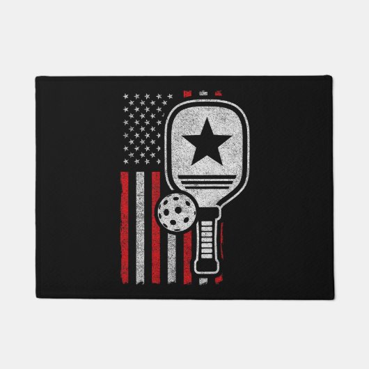 Pickleball Player - American Flag Pickleball - Bil Fußmatte (Vorderseite)