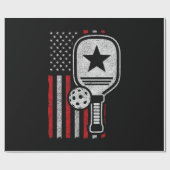 Pickleball Player - American Flag Pickleball - Bil Geschenkpapier (Flach)