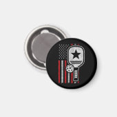 Pickleball Player - American Flag Pickleball - Bil Magnet (Vorderseite/Rückseite)