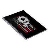 Pickleball Player - American Flag Pickleball - Bil Notizblock (Rechte Seite)