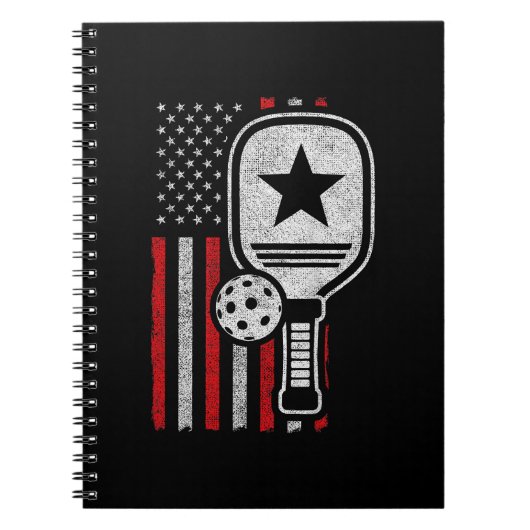 Pickleball Player - American Flag Pickleball - Bil Notizblock (Vorderseite)