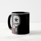 Pickleball Player - American Flag Pickleball - Bil Tasse (Vorderseite Links)