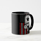 Pickleball Player - American Flag Pickleball - Bil Tasse (VorderseiteRechts)