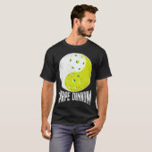 Pickleball Player Carpe Dinkum Pun Yin und Yang T-Shirt (Vorne ganz)