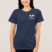 Pickleball Player Club Team Custom Front Back Tri-Blend Shirt (Vorderseite)