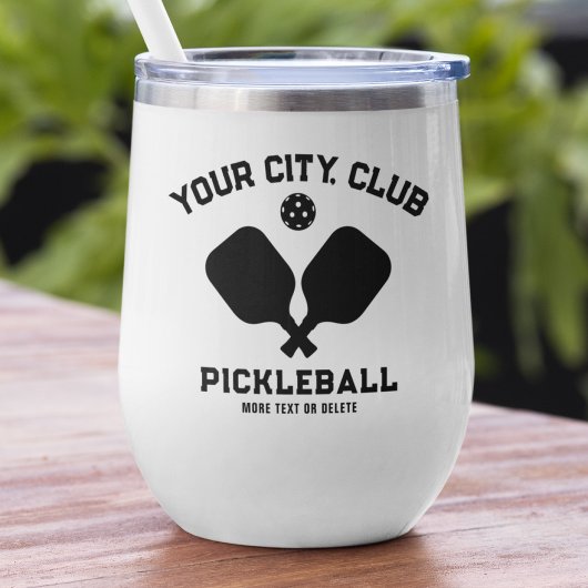 Pickleball Player Club Team Name Custom Black