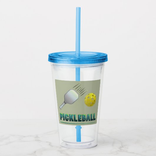 Pickleball Player - Cooles Paddel Art Acryltrinkbecher (Vorderseite)
