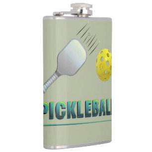 Pickleball Player - Cooles Paddel Art Flachmann