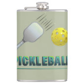 Pickleball Player - Cooles Paddel Art Flachmann (Vorderseite)