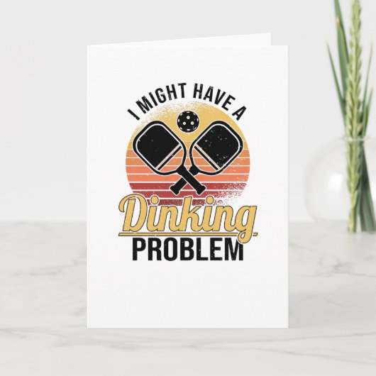 Pickleball Player Dinking Liebe Pickleball Retro Karte (Vorderseite)