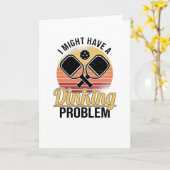 Pickleball Player Dinking Liebe Pickleball Retro Karte (Gelbe Blume)