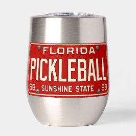 Pickleball Player Fan Retro Florida License Plate