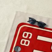 Pickleball Player Fan Retro Florida License Plate Strandtuch (Beispiel)