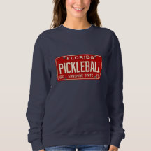 Pickleball Player Fan Retro Florida License Plate