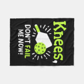 Pickleball Player Funny Fleecedecke (Vorderseite (Horizontal))
