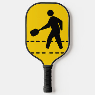 Pickleball Player Fußgängerübergangszeichen Schläger
