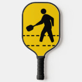 Pickleball Player Fußgängerübergangszeichen Schläger (Rückseite)