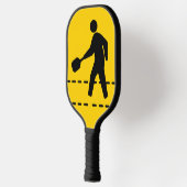 Pickleball Player Fußgängerübergangszeichen Schläger (Links)