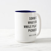 Pickleball Player Gag Personalisiert Sports Zweifarbige Tasse (VorderseiteRechts)