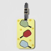 Pickleball Player-Gepäckmarke Gepäckanhänger (Vorderseite Vertikal)