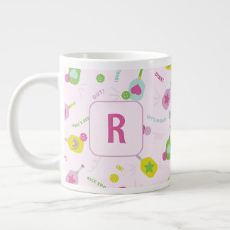Pickleball-Player-Geschenk für ihr rosa Personalis Jumbo-Tasse
